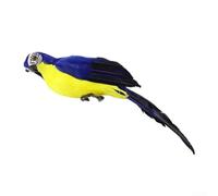 Loro artificial con plumas para decoración creativa de jardín y hogar, ideal para proyectos de manualidades, 25 cm (azul)