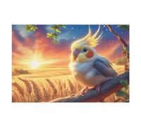 Loro Atardecer Rompecabezas 1000 Piezas Cartón para Niños Mayores 14 Años Animal Mascota Tiempo Libre Actividad Antiestrés Más Vendido Detalle Único Original 1000 PCS