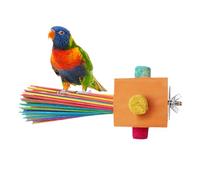 Loro de madera natural bajo la divertida perca de pájaro - Perca masticable, juguete de perca | Accesorios de jaula resistentes a mordeduras seguros periquitos, canarios, pequeños, tortolitos