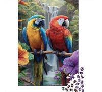 Loro del Bosque Tropical Puzzle de 1000 Piezas Puzzle para Adultos Puzzle de Papel Ave Colorida Paisaje Natural Relajación Familiar Decoración Regalo 70x50cm/1000pcs