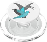 Loro Dinosaurio Sombra Pterodáctilo Verde Indio Ringneck PopSockets PopGrip para MagSafe
