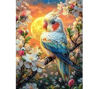 Loro en el Bosque mágico Puzzle 300 Piezas Cartón Blanco Premium para Coleccionistas Dibujo Animado de Paisajes de Cuento de Hadas Entrenamiento Memoria Juego Compartir Colección Rompecabezas 300 PCS