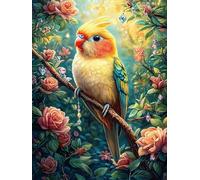 Loro en el jardín Florido Tropical Rompecabezas 300 Piezas Cartón para Niños Mayores 14 Años Noches De Cita Antiestrés Pack Completo Detalle Único Original 300 PCS