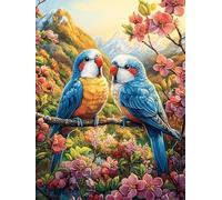 Loro en Las Flores Puzzle 1000 Piezas Papel Mayores Cuentos de Hadas de Animales Salvajes fantásticos Terapia Ocupacional Alivio Estrés Tiempo Libre En Casa Regalo Original 1000 PCS