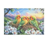 Loro en una Rama Rompecabezas 1000 Piezas Cartón para Parejas Actividad Tiempo Libre Terapia Relajación Decoración Salón Regalo Sorpresa 1000 PCS/75x50cm