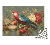 Loro Exótico Colorido Puzzle de 1000 Piezas Papel para Adultos Bodegón Floral Relajante Enfoque Decoración Familiar Regalo 70x50cm/1000pcs