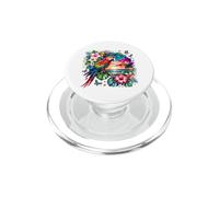 Loro Guacamayo exótico Tropical Floral Vista al Mar PopSockets PopGrip para MagSafe