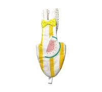 Loro mascota traje de vuelo elástico correa de hombro adecuada para loros Xuanfeng loros loro NkG166 (amarillo, 12 x 6 cm)