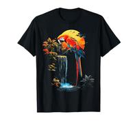 Loro Pájaro Bosque Gráfico Animal Naturaleza Arte Par Camiseta