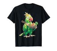 Loro Pájaro Come Verduras Ilustración Gráfica Loro Camiseta