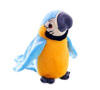 Loro parlante, juguete de peluche parlante, juguete de peluche eléctrico parlante, loro, alas ondeando, juguete de peluche parlante divertido para niños, 25 cm x 22 cm