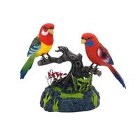 Loro parlante,Pájaro gorrión de simulación de Mascotas Lindas realistas |Sparrow Bird Repite lo Que Dices, Juguete de inducción de Loro eléctrico para jardín