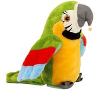 Loro parlante Que Repite lo Que Dices, Peluche electrónico con Forma de pájaro Mueve Las alas, Ideal para niños y niñas, Color Verde.