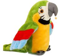 Loro parlante Que Repite lo Que Dices, Peluche electrónico con Forma de pájaro Mueve Las alas, Ideal para niños y niñas, Loro Verde.