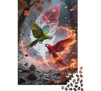 Loro Puzzles Imposible,desafío para Adultos Incendios forestales Juego Educativo 1000 Piezas Obra De Arte De Juego De para Adultos Y Niños 1000pcs (75x50cm)