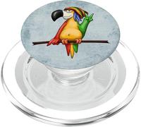 Loro Rastafari Colorido Estilo Reggae PopSockets PopGrip para MagSafe