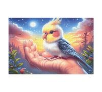 Loro sostenido en la Mano Puzzles 1000 Piezas Alivio Estrés Familiar Animal Pet Rompecabezas 3D para Toda La Familia Juguete Educativo Desafío Intelectual 1000 PCS