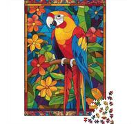 Loro Tropical Puzzle de 1000 Piezas Material Papel Flores Coloridas Puzzle para Adultos Relajación Atención Decoración Familiar Regalo 70x50cm/1000pcs