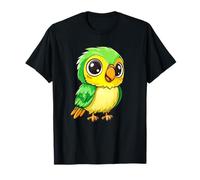 Loro verde brillante con ojos adorables Camiseta