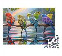 Loros Arcoíris Pista1 Rompecabezas 1000 Piezas Papel Pista2 para Adultos Rompecabezas Educativo Loro Arte de Pared Regalo Relajante 38x26cm/1000pcs