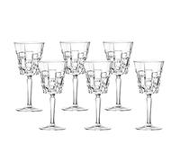 Lorren Home Trends 274368 RCR ETNA-Juego de 6 Copas de Vino, Cristal, 20 cl