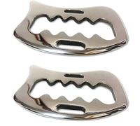 Lorrgasw 2 Uds Herramienta de Masaje de Raspado Gua Sha de Acero Inoxidable Herramienta de Raspado de Dolor Corporal para MovilizacióN de Tejidos Blandos