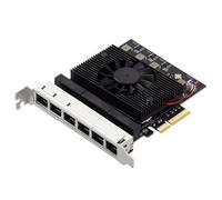 Lorrgasw Tarjeta de red PCIe 2,5 Gigabit de 6 puertos RJ45 2500 Mbps NIC Realtek 8125B Chip para Nas de Captura de Cámaras Industriales Vision 2.5G
