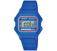 Lorus Niños - Cronógrafo de Acero Inoxidable y Plástico con Correa de Silicona, Azul