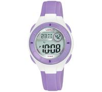 Lorus Reloj Niños Digital de Cuarzo con Correa de Silicona, Blanco/Morado