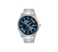Lorus Reloj Analógico de Cuarzo para Hombre con Pulsera de Acero Inoxidable, Plata/Azul