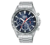 Lorus Reloj Analógico de Cuarzo para Hombre con Pulsera de Acero Inoxidable, Plata/Azul