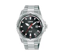 Lorus Reloj Analógico de Cuarzo para Hombre con Pulsera de Acero Inoxidable, Plata/Negro
