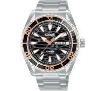 Lorus Reloj Analógico de Cuarzo para Hombre con Pulsera de Acero Inoxidable, Plata/Negro