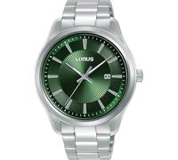Lorus Reloj Analógico de Cuarzo para Hombre con Pulsera de Acero Inoxidable, Plata/Verde