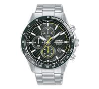 Lorus Reloj Analógico de Cuarzo para Hombre con Pulsera de Piel y Metal, Plata