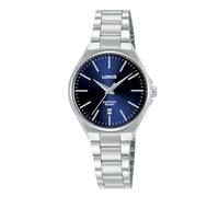 Lorus Reloj Analógico de Cuarzo para Mujer con Pulsera de Acero Inoxidable, Plata/Azul