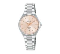 Lorus Reloj Analógico de Cuarzo para Mujer con Pulsera de Acero Inoxidable, Plata/Rosa