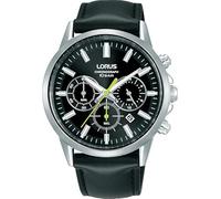 Lorus Reloj cronógrafo de Cuarzo para Hombre con Caja de Acero Inoxidable con Correa de Cuero RT379KX9, Plata, Correa