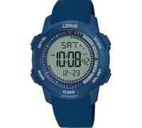Lorus Reloj Digital de Cuarzo para Hombre con Correa de Silicona, Azul