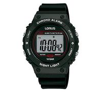Lorus Reloj Digital de Cuarzo para Hombre con Correa de Silicona, Gris