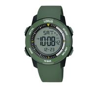 Lorus Reloj Digital de Cuarzo para Hombre con Correa de Silicona, Verde