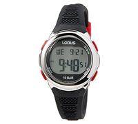 Lorus Reloj Digital Infantil de Cuarzo con Correa de Silicona Unisex, Negro