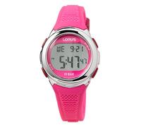 Lorus Reloj Digital Infantil de Cuarzo con Correa de Silicona Unisex, Rosa