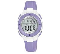 Lorus Reloj Niños Digital de Cuarzo con Correa de Silicona, Blanco/Morado