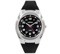 Lorus Reloj Unisex Analógico de Cuarzo con Correa de Silicona, Negro