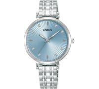 Lorus Reloj Analógico de Cuarzo para Mujer con Pulsera de Acero Inoxidable, Plata/Azul