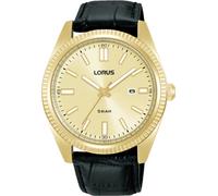 Lorus Reloj Analógico de Cuarzo para Hombre con Pulsera de Acero Inoxidable, Negro/Oro