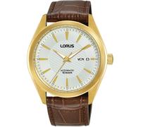 Lorus RL490BX9 Automático 42mm 10ATM Automática Unisex Plata Oro Correa de cuero