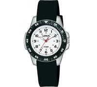 Lorus Reloj Infantil Analógico de Cuarzo con Correa de Silicona, Negro
