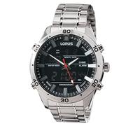 Lorus RW651AX9 - Reloj de Cuarzo analógico y Digital para Hombre con Correa de Metal, Plata, Pulsera